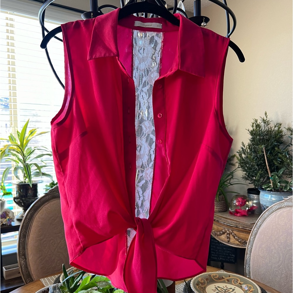 Lipstick pink rich coloring beautiful summer shirt